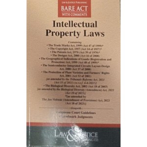 Law & Justice Publishing Co's  Intellectual Property Laws Bare Act 2024